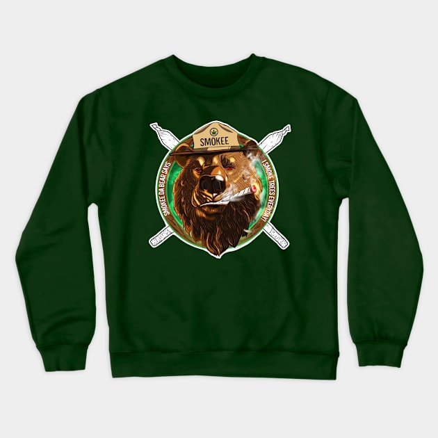 Smokee Da Bear! Crewneck Sweatshirt by dmlofton702